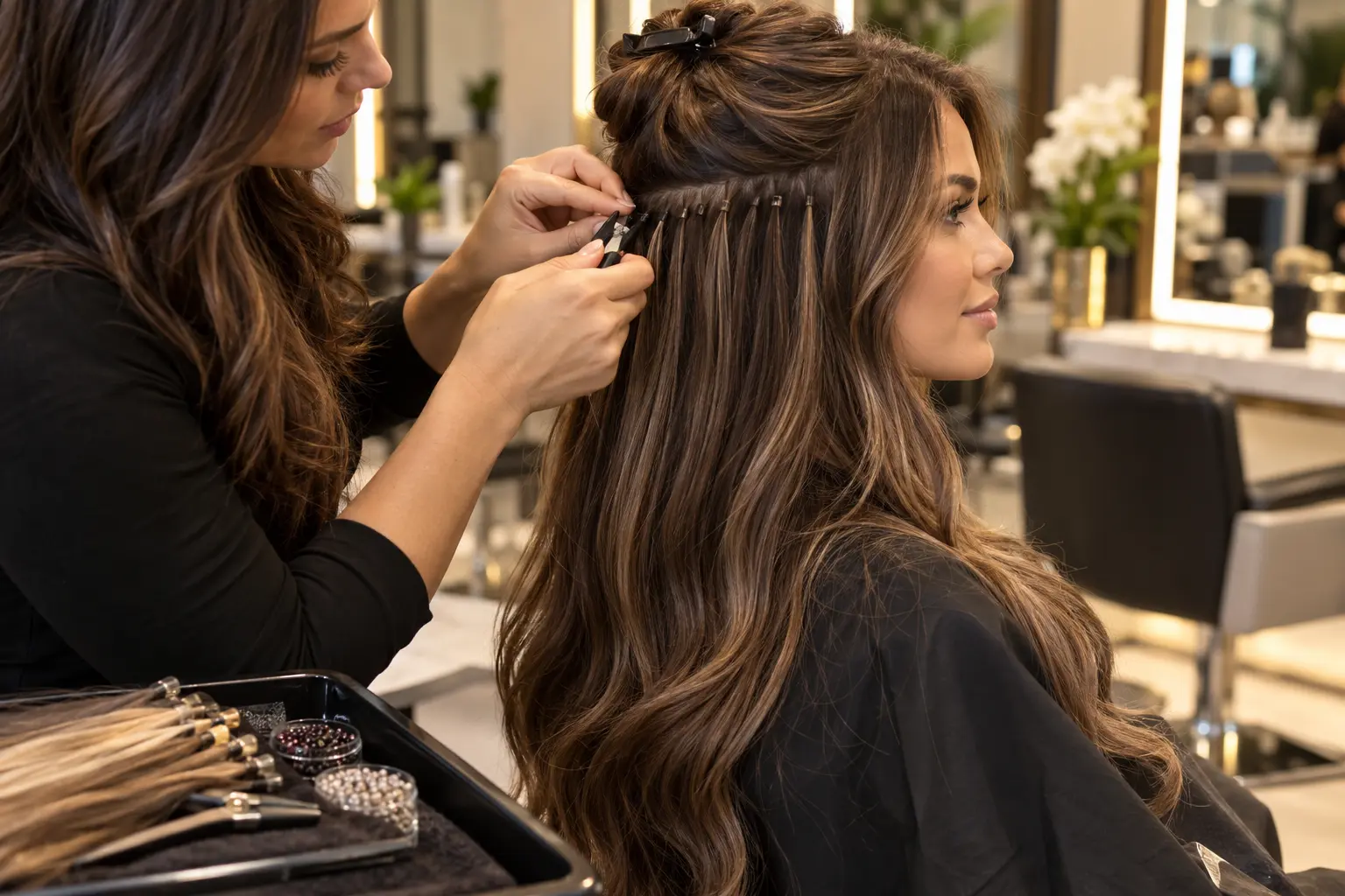 Microbead hair extensions for medium and thick hair microbead hair extensions for medium and thick hair