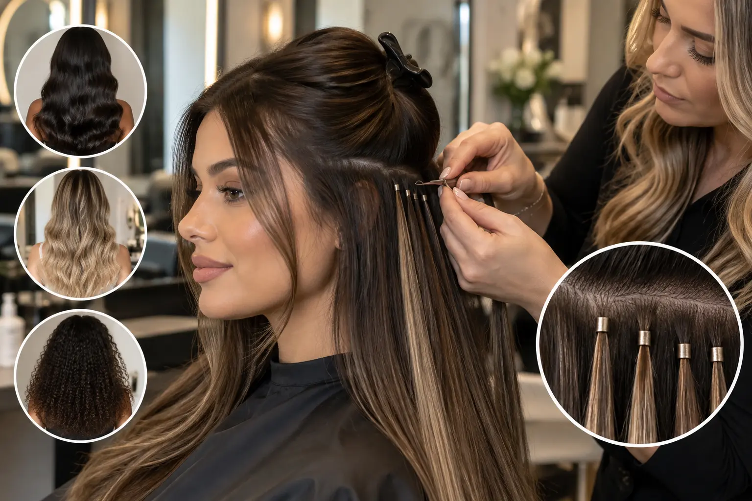 microbead hair extensions for different hair types