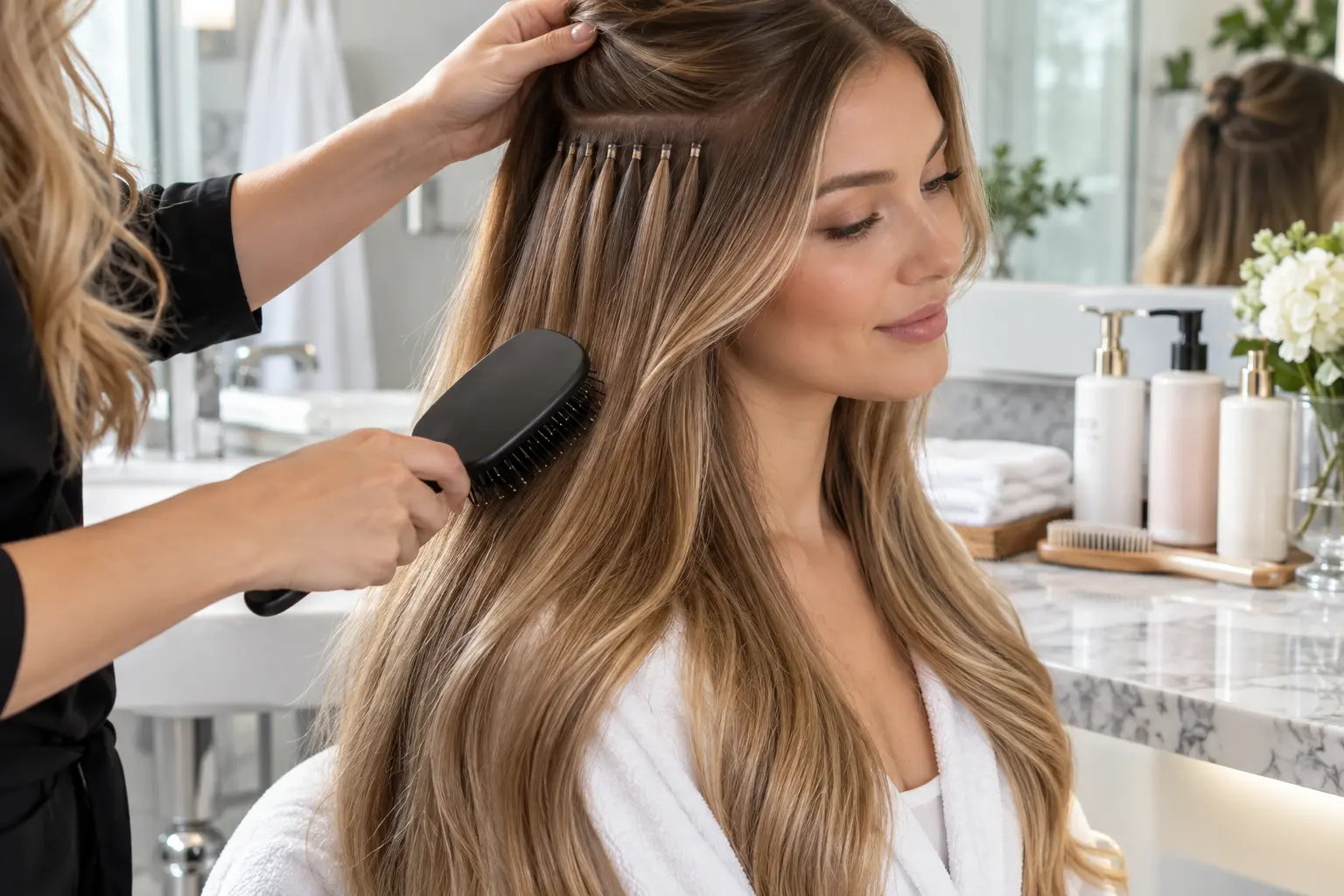 Microbead hair extensions care routine and maintenance microbead hair extensions care routine