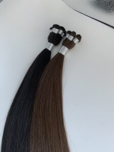 100% human hair Double Drawn Hand Tied Hair Weft, product view 3