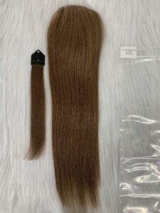 100% human Mono topper with pu remy hair, product view 4
