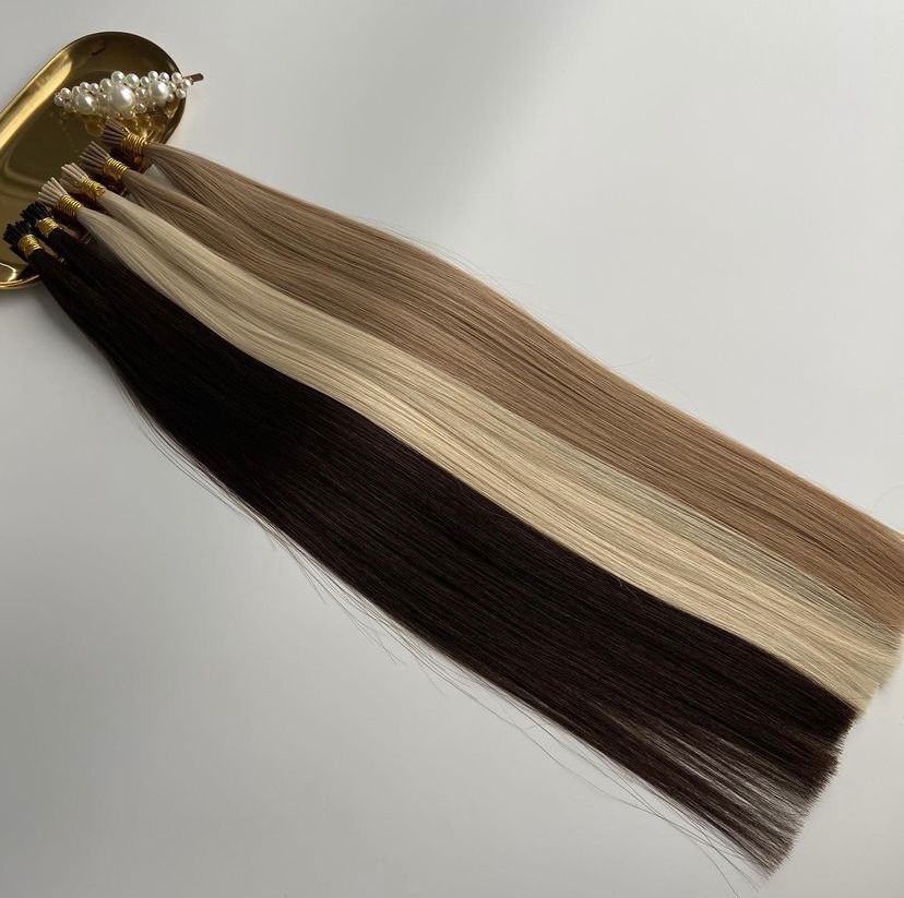 100% Virgin Cutile Intact Hair I Tip Hair Extensions, product view 1