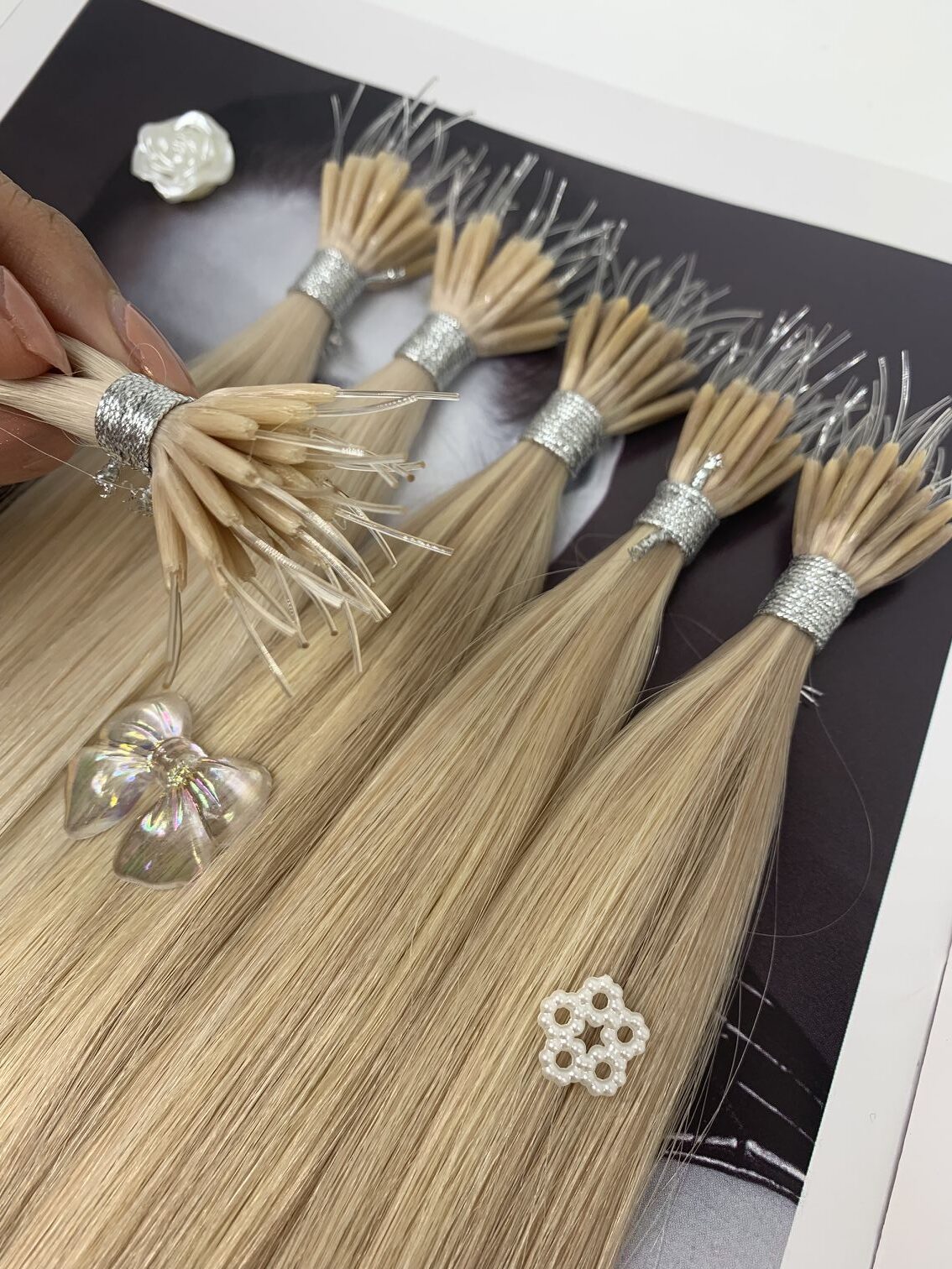 16-24inch Plastic Nano Tip Hair Extensions, product view 2