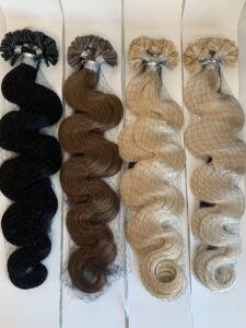 body wave U tips double drawn remy human hair, product view 2