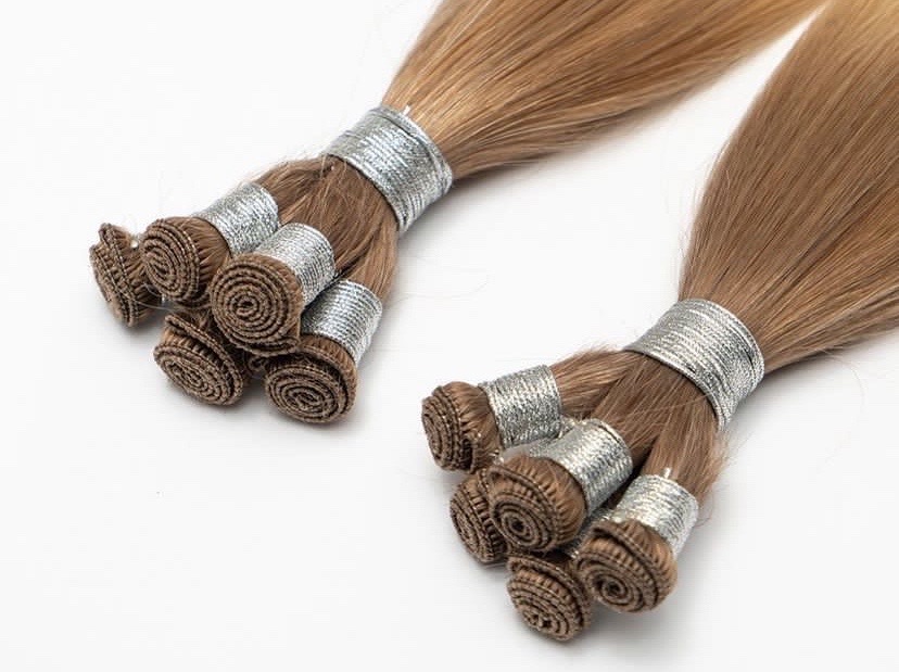 Double Drawn Hand Tied Human Hair Weft, product view 1
