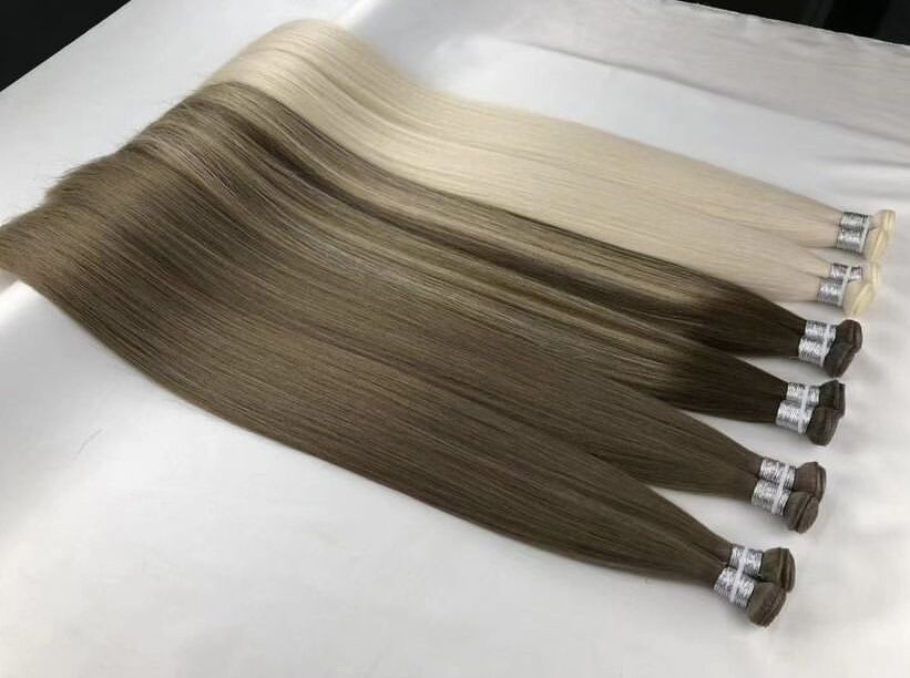 Double Drawn Hand Tied Human Hair Weft, product view 3