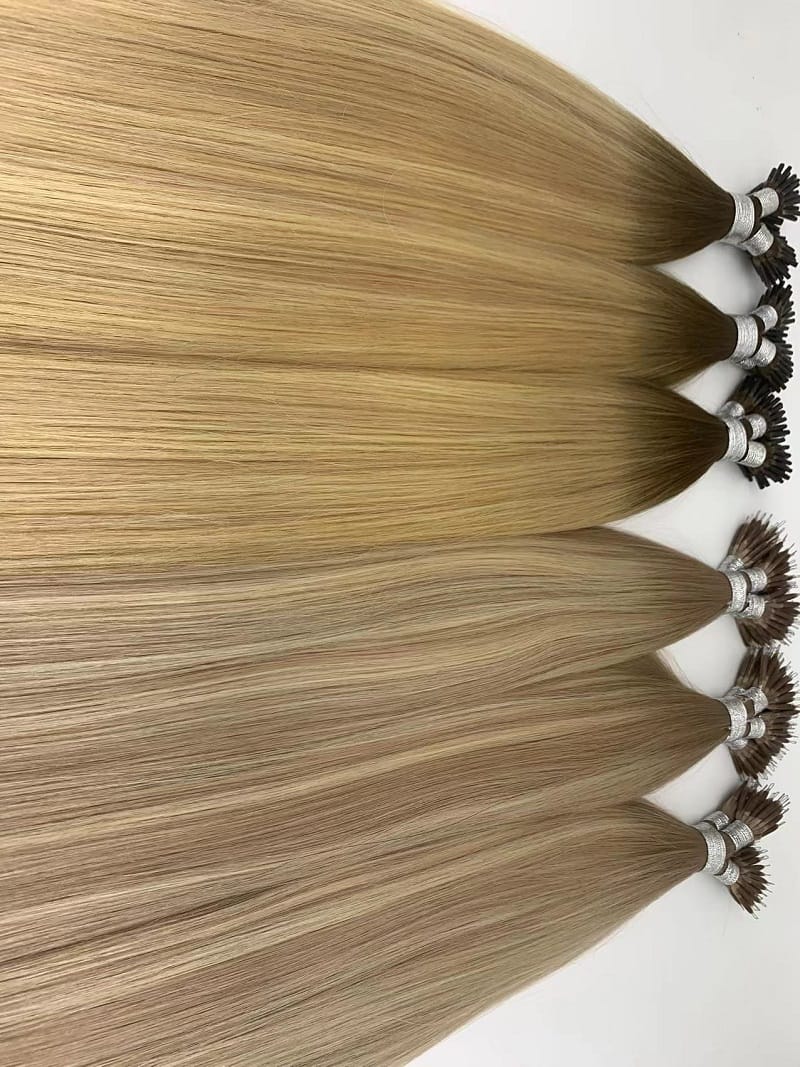 Double Drawn Remy Human Hair Nano Ring Hair Extension, product view 2