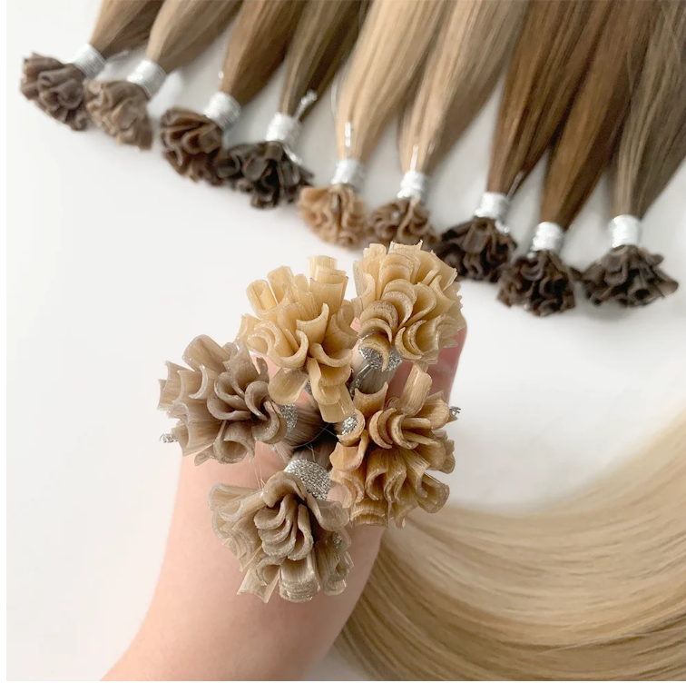 Double Drawn Remy u tip hair extension, product view 1