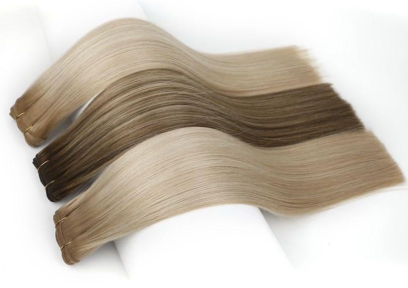 Flat Weft Hair Human Hair Extensions, product view 1