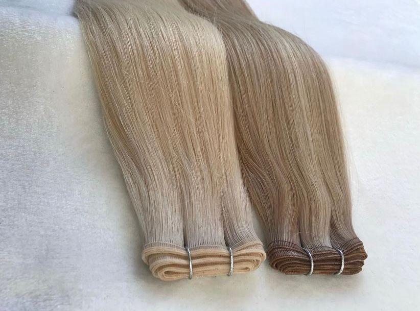 Genius Weft Hair Extensions Straight Hair Weft, product view 1