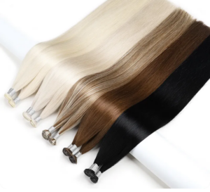 hand tied genius weft hair extensions, product view 1