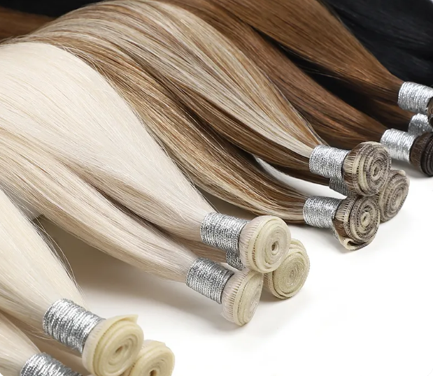 hand tied genius weft hair extensions, product view 1