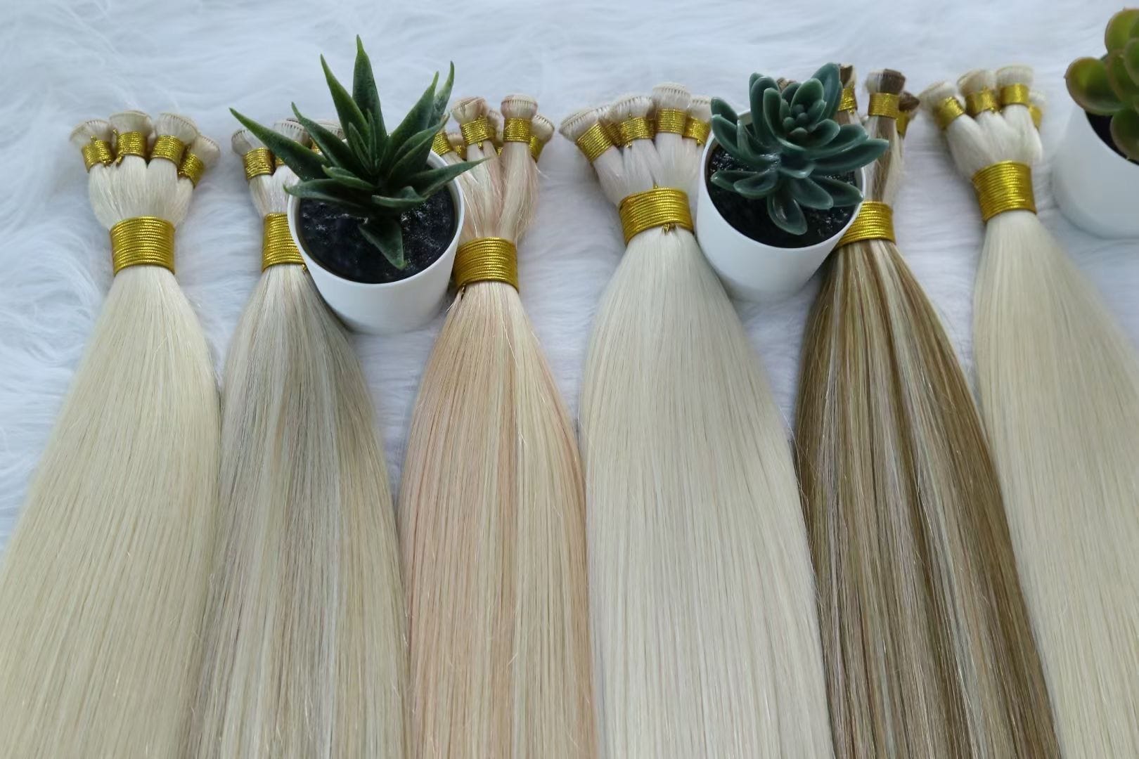 Hand Tied Hair Weft 100% virgin cuticle intact hair, product view 1