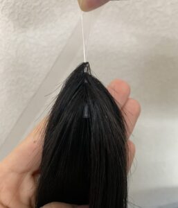 human hair feather hair, product view 2