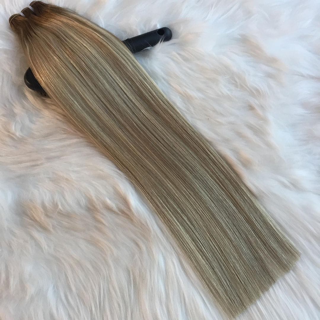 Machine Weft Machine Hair Weft Extensions Balayage Color, product view 1