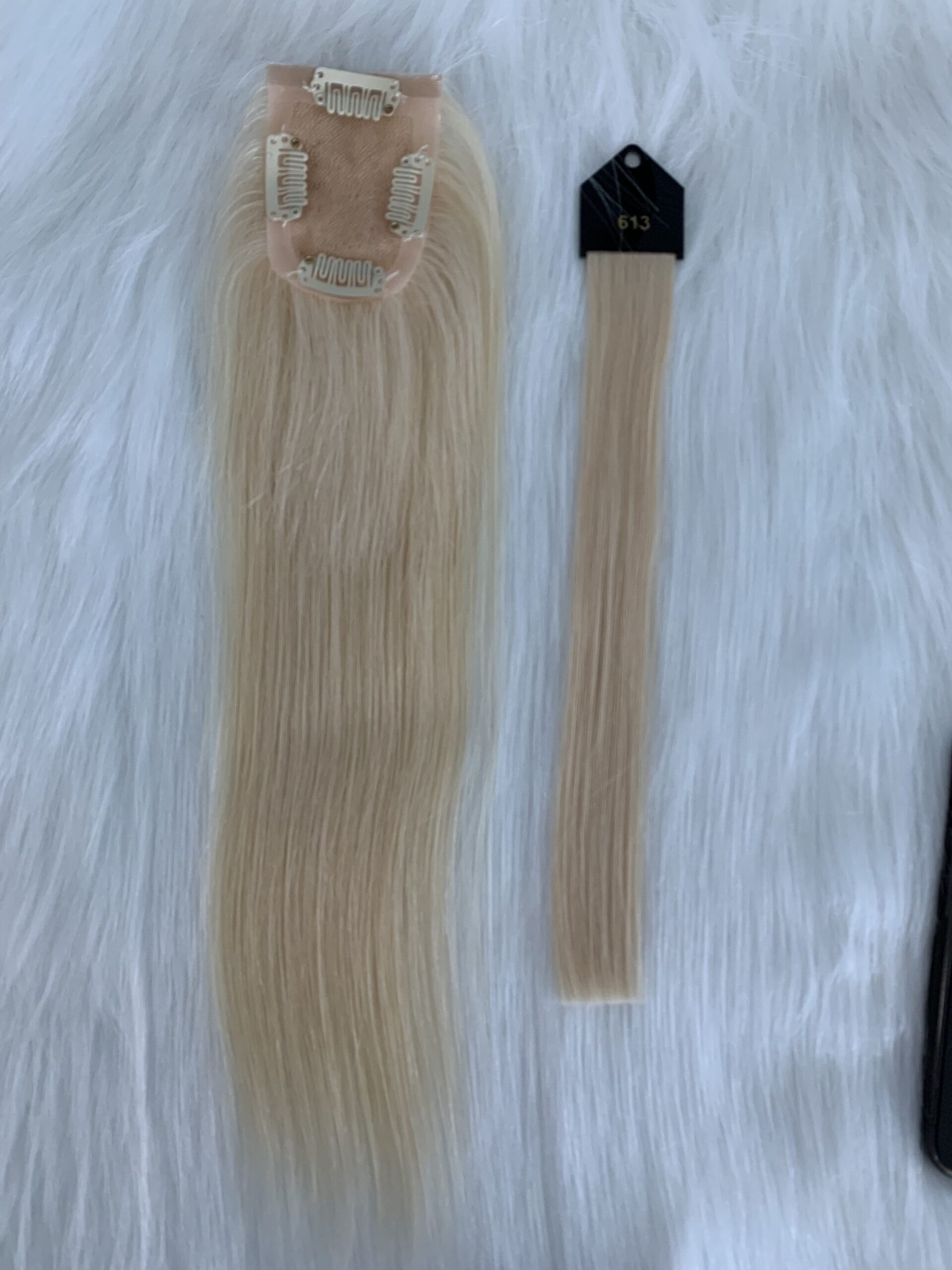Mono topper with pu human reamy hair 2*1, product view 1