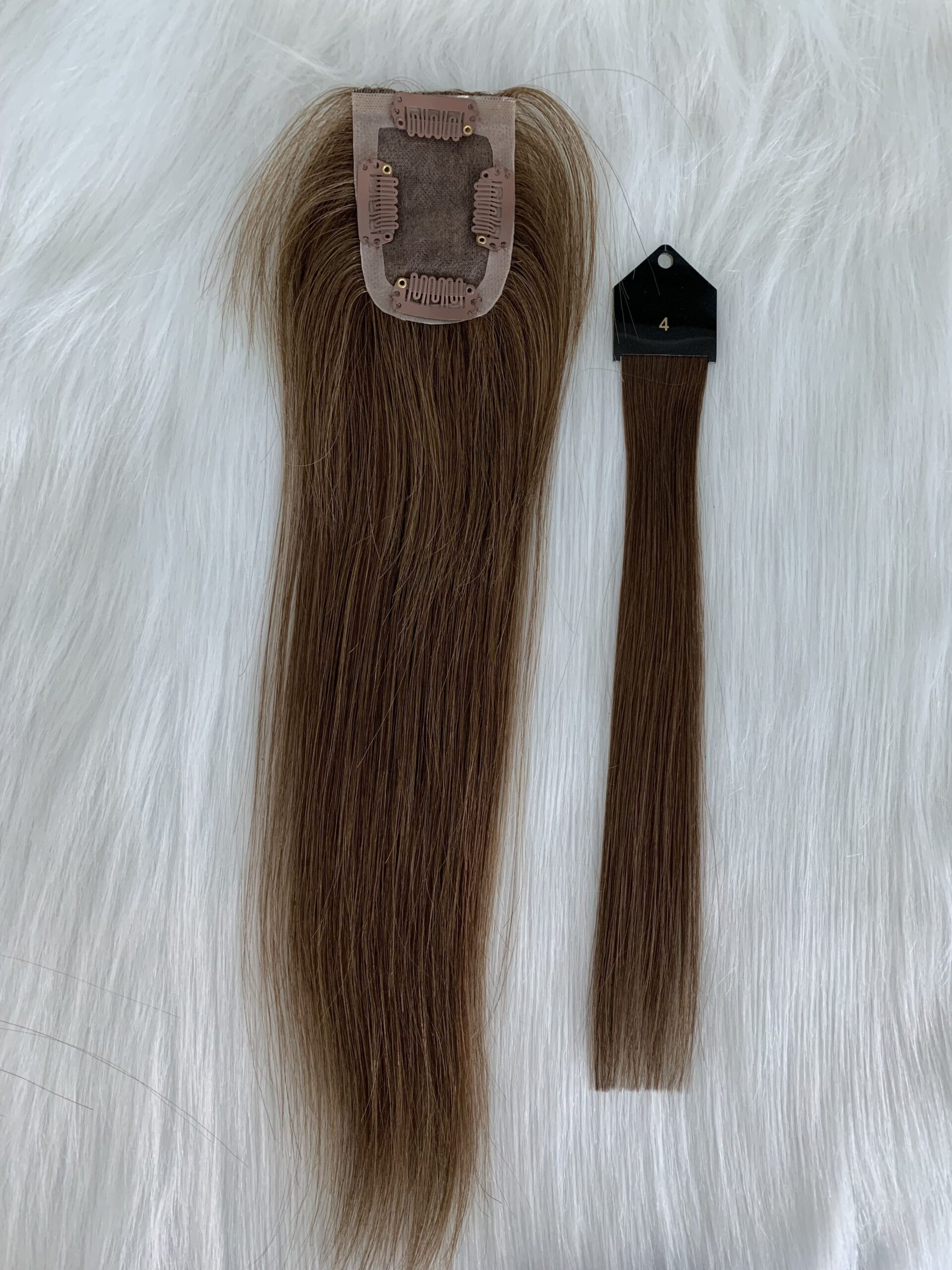 Mono topper with pu human reamy hair 2*1, product view 4