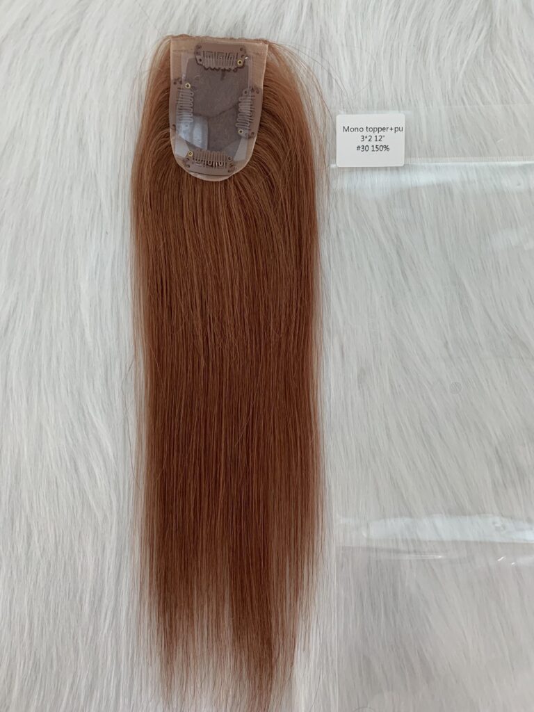 Mono topper with pu human remy hair 3*2, product view 1