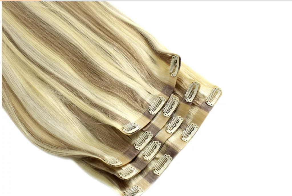 pu clip in hair extension, product view 2
