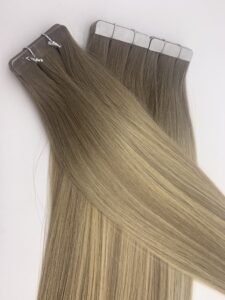 Regular100% remy SEAMLESS Tape In cuticle intact double drawn, product view 1
