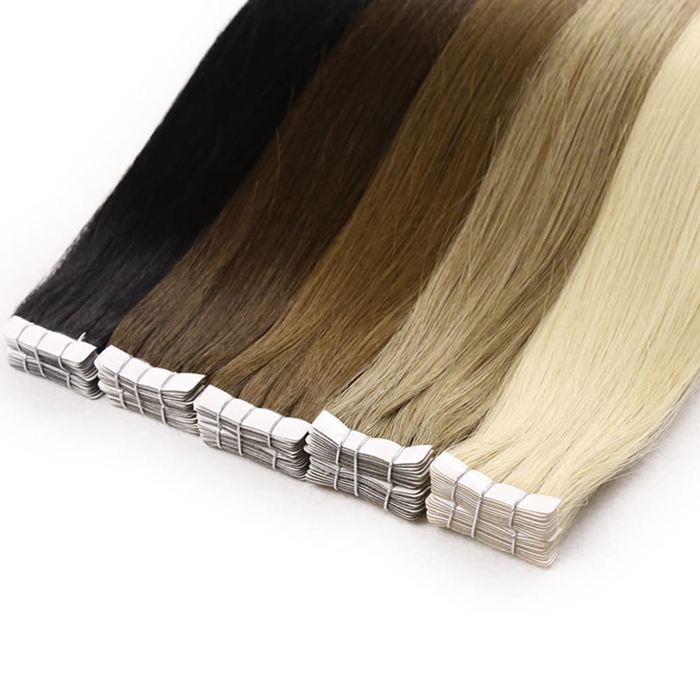tape hair 100% cuticle virgin hair double drawn, product view 2