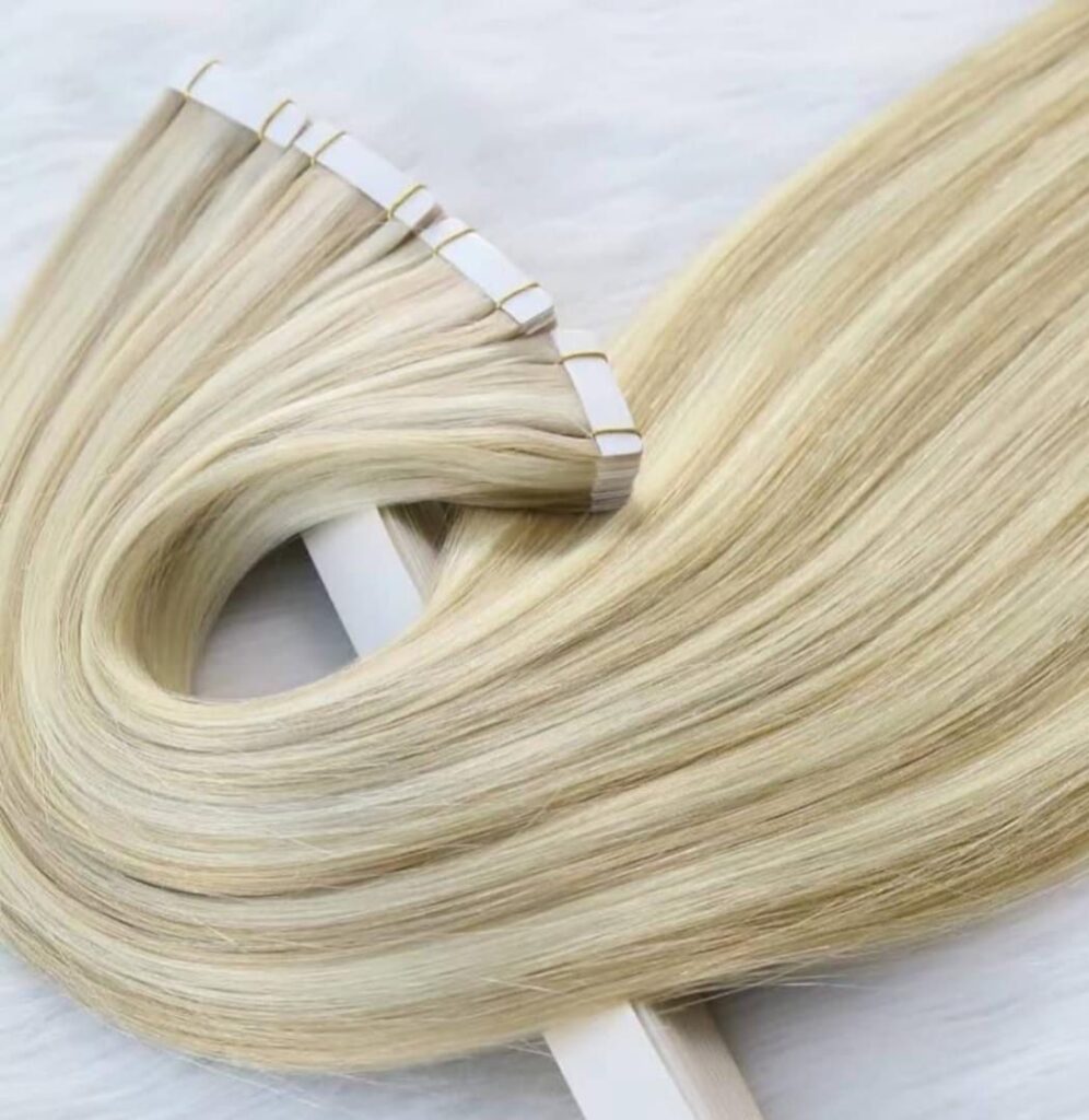 Tape in hair extensions piano color, product view 1