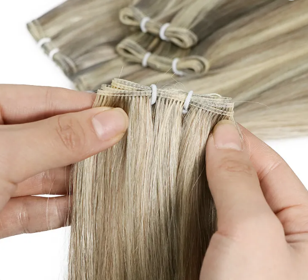 Top Quality Russian Genius weft hair extensions, product view 1