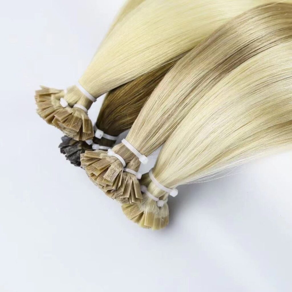virgin cuticle hair flat tip hair extension, product view 1