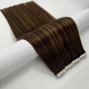 virgin remy cuticle hair tape in hair, product view 3